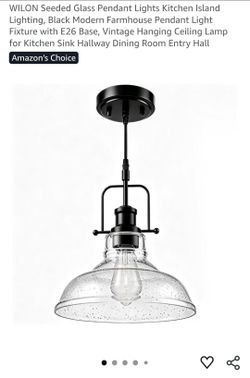 WILON Seeded Glass Pendant Light