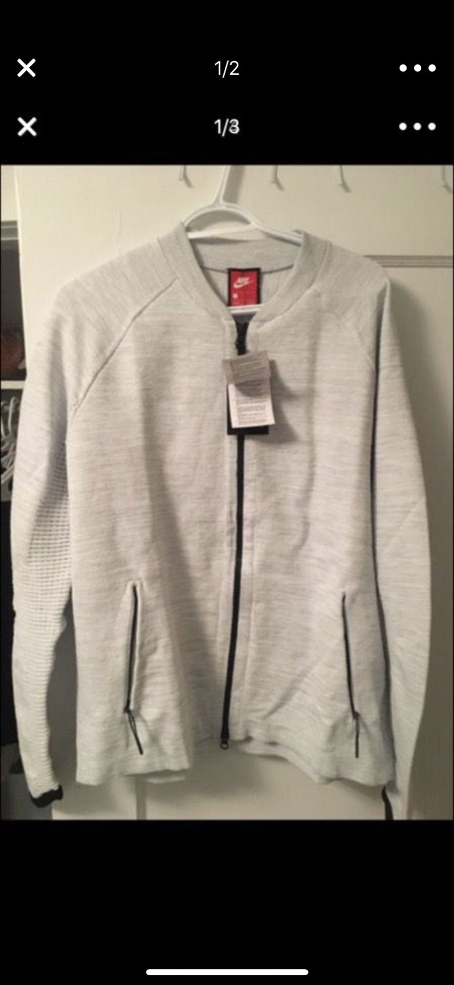 Men’s Nike tech fleece jacket large