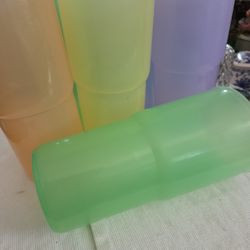 Vtg Tupperware Tumblers 18oz Size Model #2413 Set Of 6
