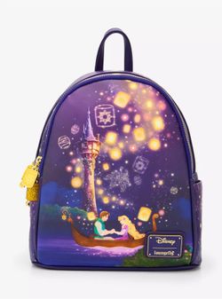 New Loungefly Disney Rapunzel Tangled Lantern Scene Light-Up Mini Backpack 10th Anniversary Edition Rapunzel Disney