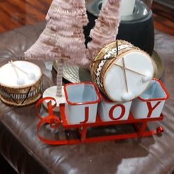 Sleed And Small Drums  Christmas  Decoration 