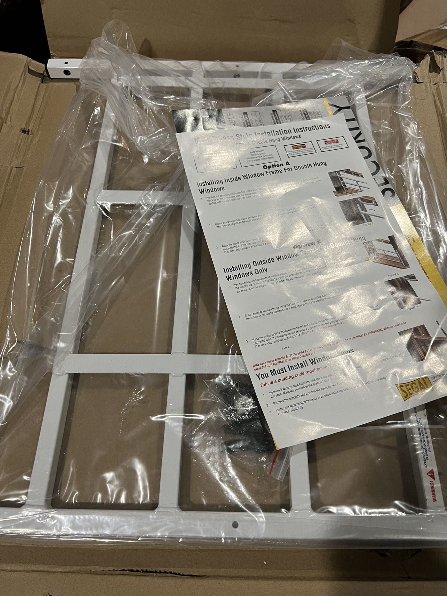 Segal S 4764 Fixed Adjustable Child Safety Window Guard Prevents Accidental Falls, Tamper Resistant Screws Included, Non-Egress, 21-1/4"H x 23-1/2"-38