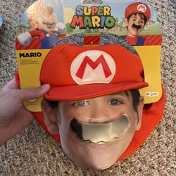 Mario hat and mustache 