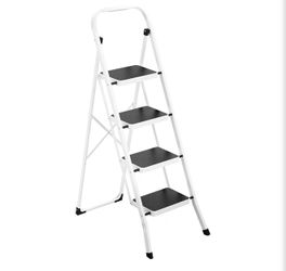 Brand NEW IN sealed BOX 4-Step Ladder with Handrail – 330 lb Capacity – White