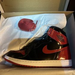 Nike Air Jordan 1 Patent Bred Size 8.5 DS