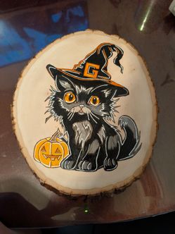 Cute Halloween wood art