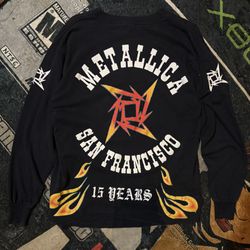 METALLICA 1996 15 YEAR SAN FRANCISCO VINTAGE MURINA LS TEE *OLD NEW STOCK