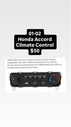 01-02 Honda Accord Climate Control $50