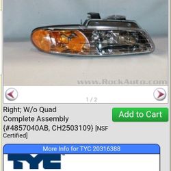 1996 dodge caravan headlights