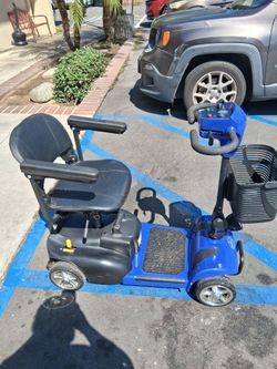Blue Electric Mobility Scooter 4-Wheel