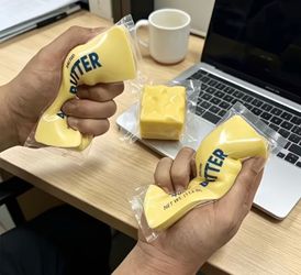 Squish able butter toy