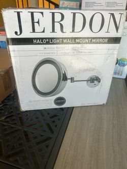 Jerdon Halo Light Wall Mount Mirror