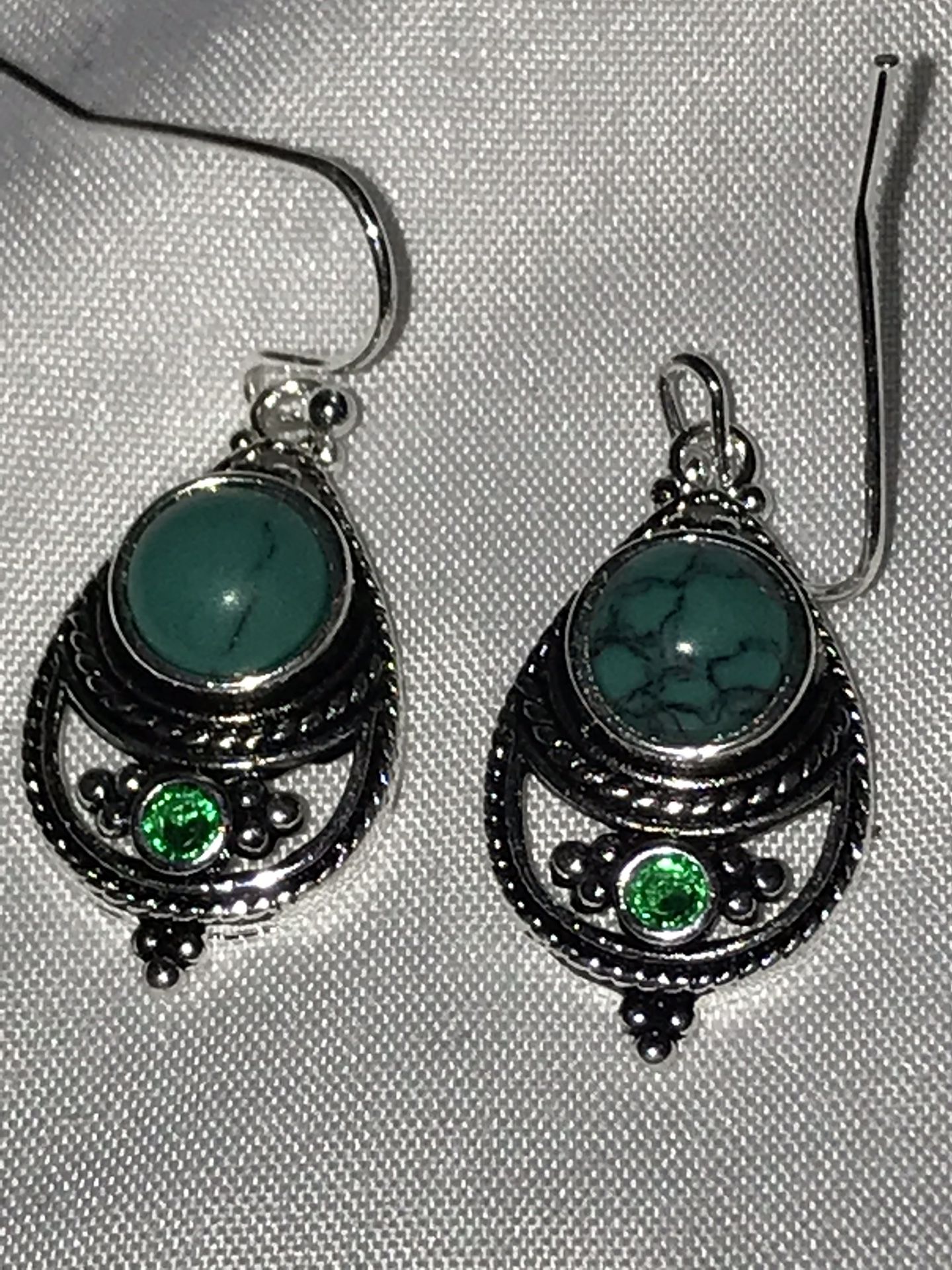 Turquoise silver earrings