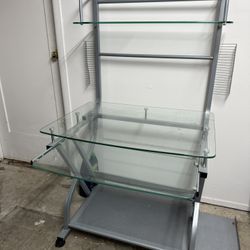 Glass Desk Old Fashioned