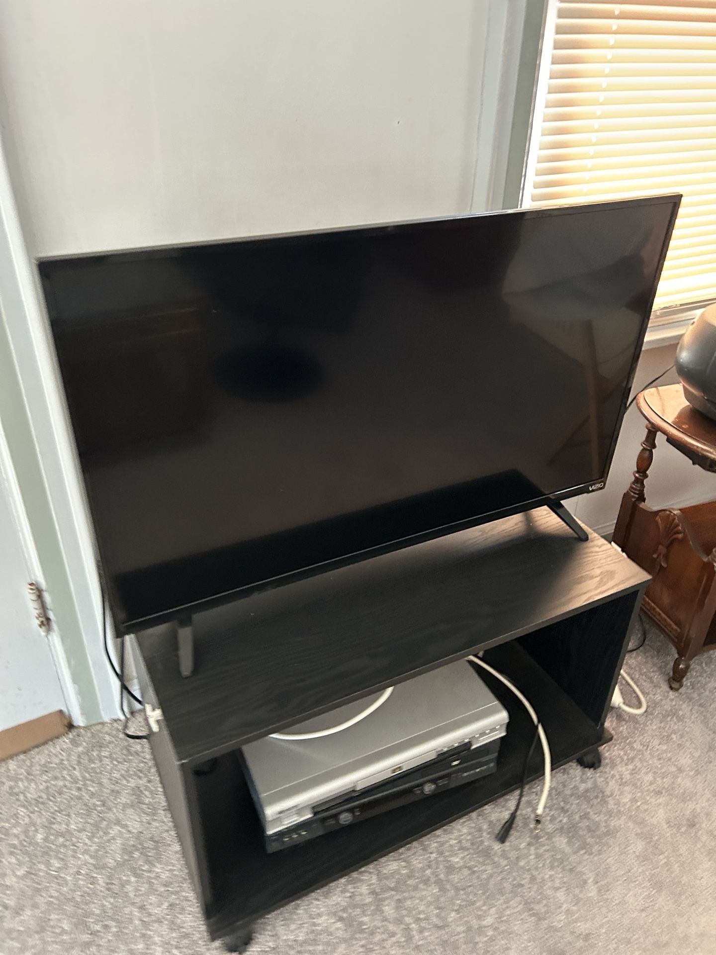 Television, TV, TV, VCR and shelf TV stand