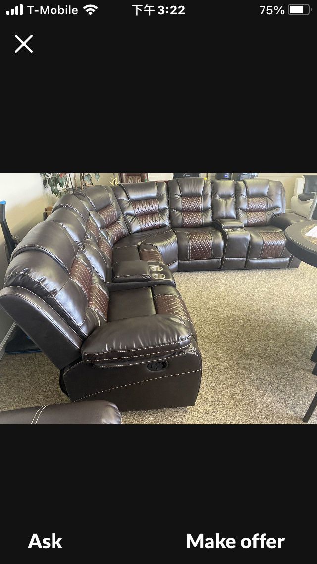 Brand New Recliner Sectional 1 Set 
