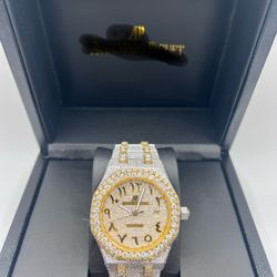 IcedOut Bustdown VVS Moissanite Watch Diamond Tester Certified