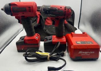Snap On Drill Combo ~ CT8810A & CT9010 ~ 2 Battery/ 1 Charger/1 BAG ~ Pre-Owned