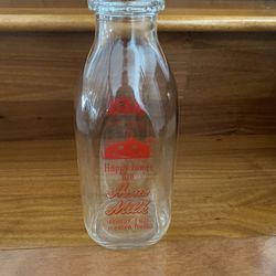 Vintage Happy homes 1 Quart Milk Bottle