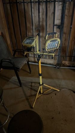 Dual Head Work Light on Tripod Stand