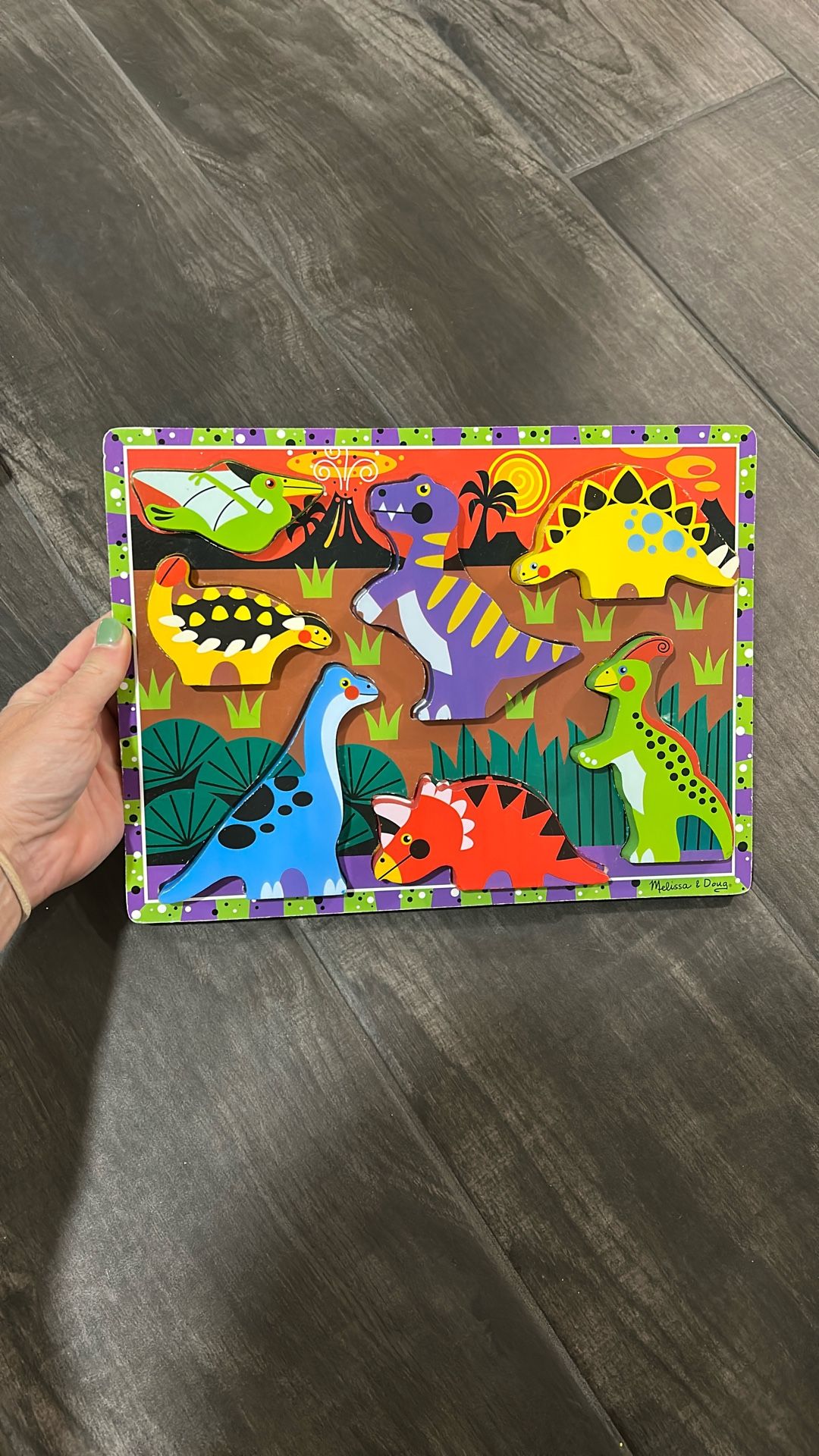 Melissa & Doug Dinosaur Wooden Chunky Puzzle