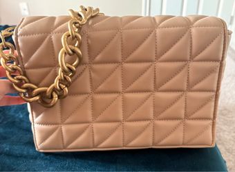 Zara - Nude Quilted Should Bag