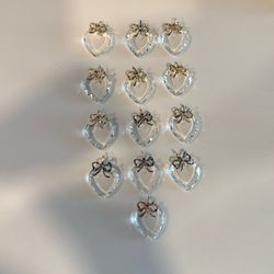 Vintage Lenox Ruby and Bow Crystals