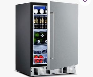 Electactic 24 Inch Beverage Refrigerator 180 Can ,stainless Steel
