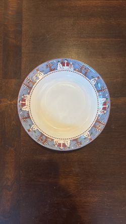 8 Debbie Mumm Snowman Soup Bowls