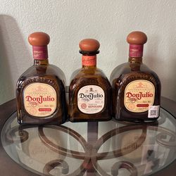 3 Empty Bottles Don Julio Reposado