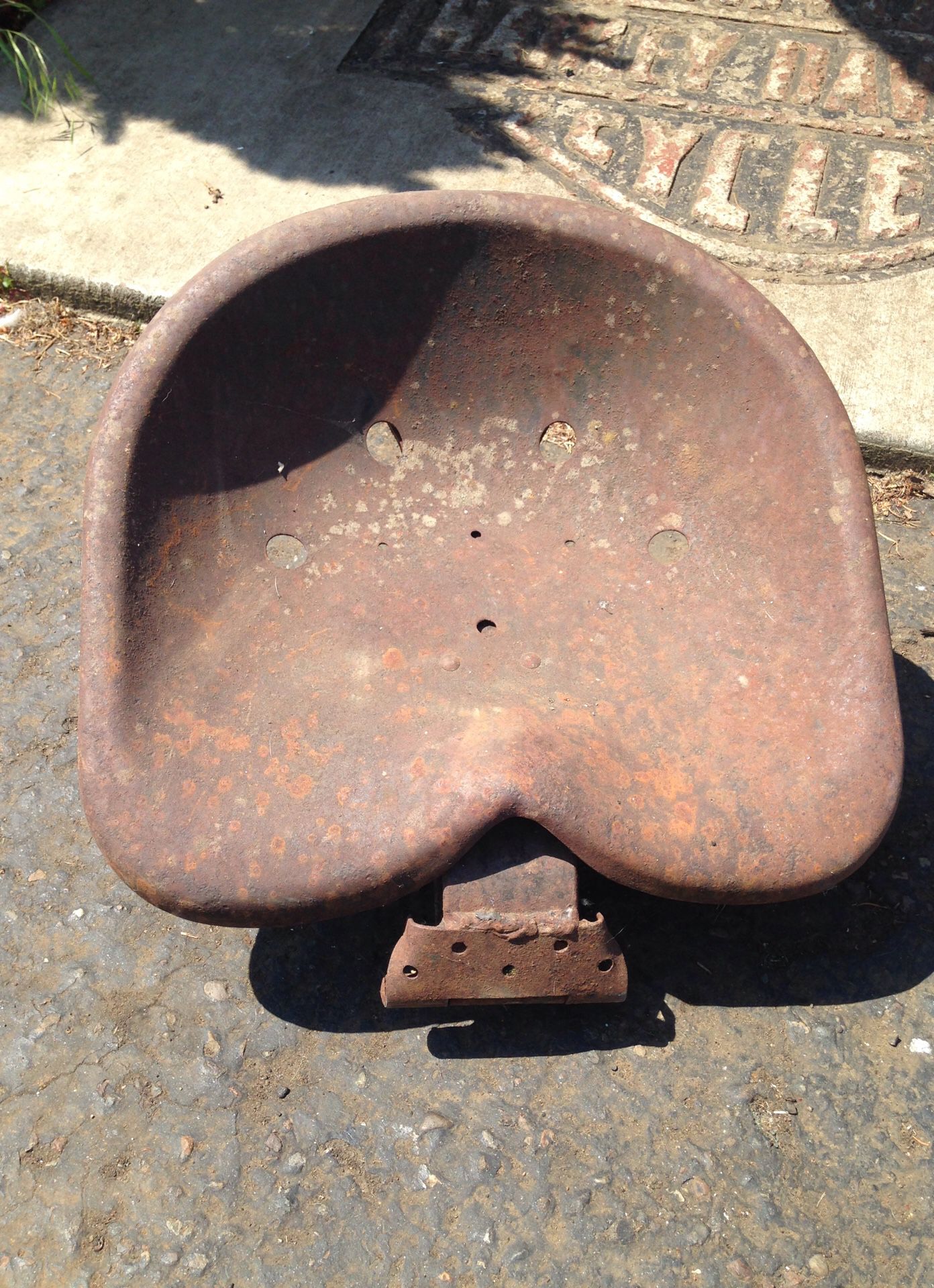 Old tractor seat