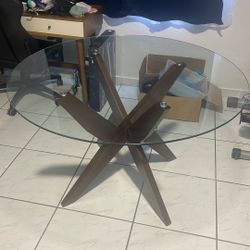 48” Glass Dining Table