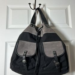 Canvas And Suede Bag
