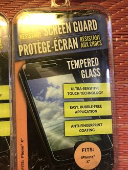 (1) Screen guard shatter resistant tempered glass iPhone X! New!