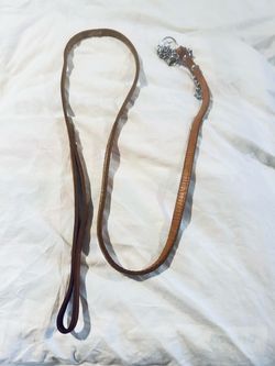 #2858 leather pet leash with collar