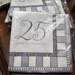 25 Years Together/Anniversary Party Napkins 