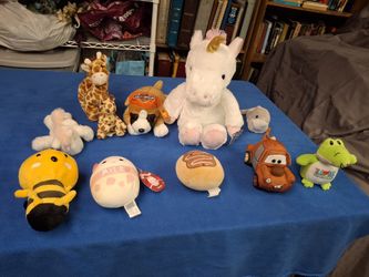 11 Piece Stuffed Animal Toy Clollection, Includes TY Tow Mater