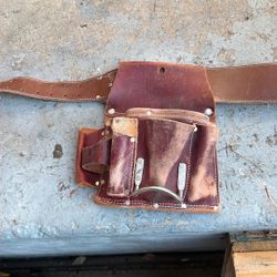 Pouch Occidental Leader Y Cinto Usado Buen Estado Para Drywoll 