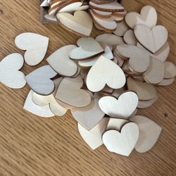 Wood Hearts Party Favors 