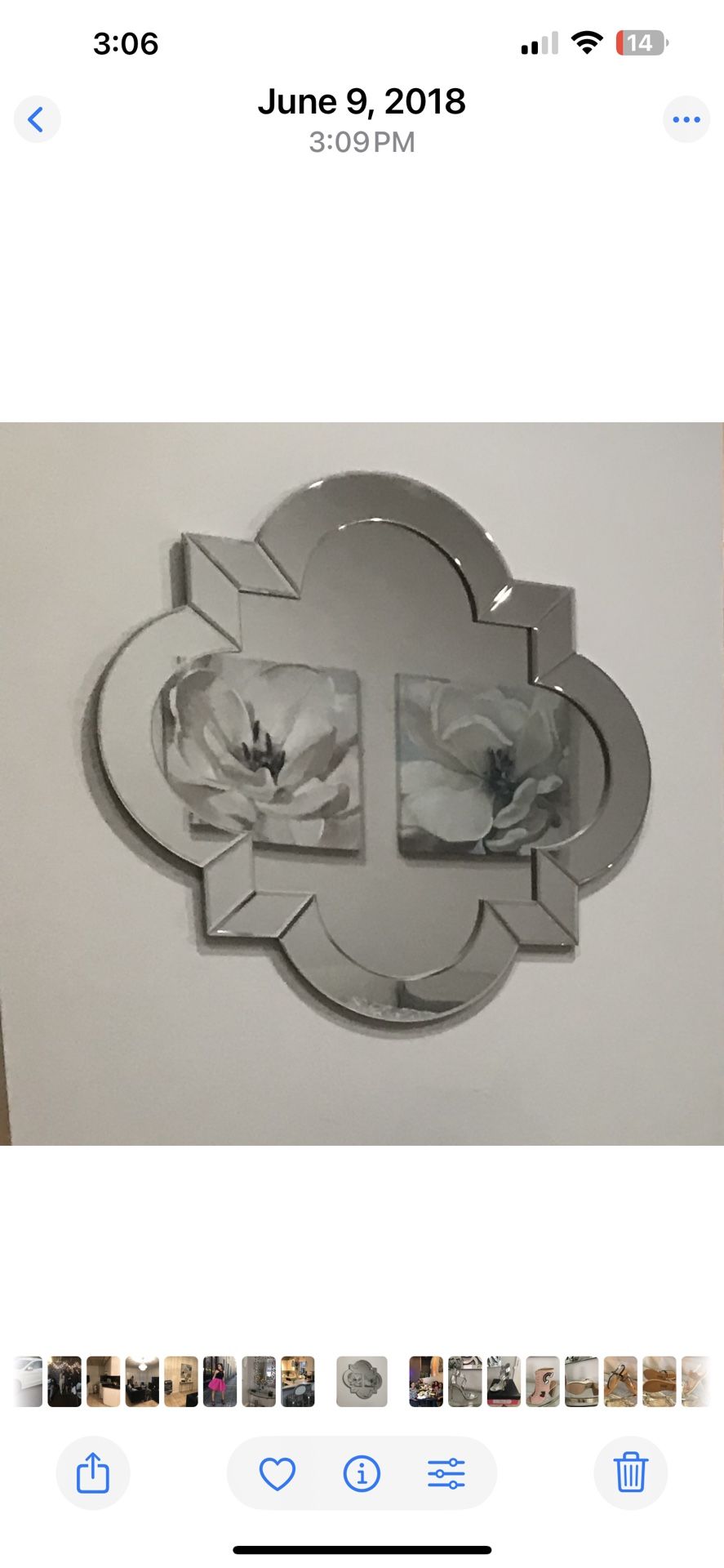 NEW BEAUTY GLASS MIRROR 30” x 30”