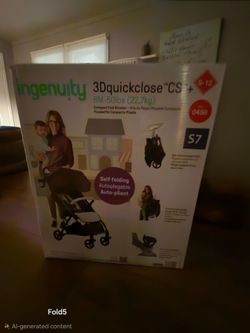 Ingenuity 3D Quickclose CS+ Compact Fold Stroller and Swift Play Yard Corral