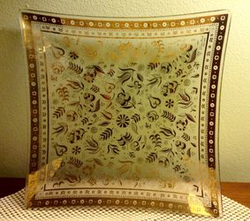 Vintage Mid Century Modern Glass Dish