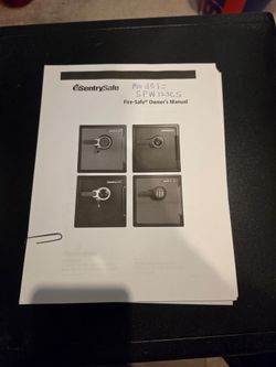 SentrySafe Fire & Water Safe – Model SFW123CS – Excellent Condition