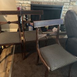 3 vintage kitchen chairs 