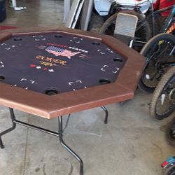Poker Table. Used Twice. Foldable. 