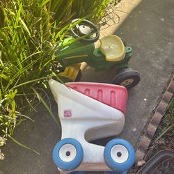 Free Cars For Kids Tractor And And Step Cart