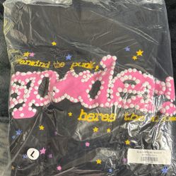 Sp5der P*nk V2 Hoodie Black 