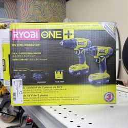 Ryobi Drill Driver Impact Driver Combo 