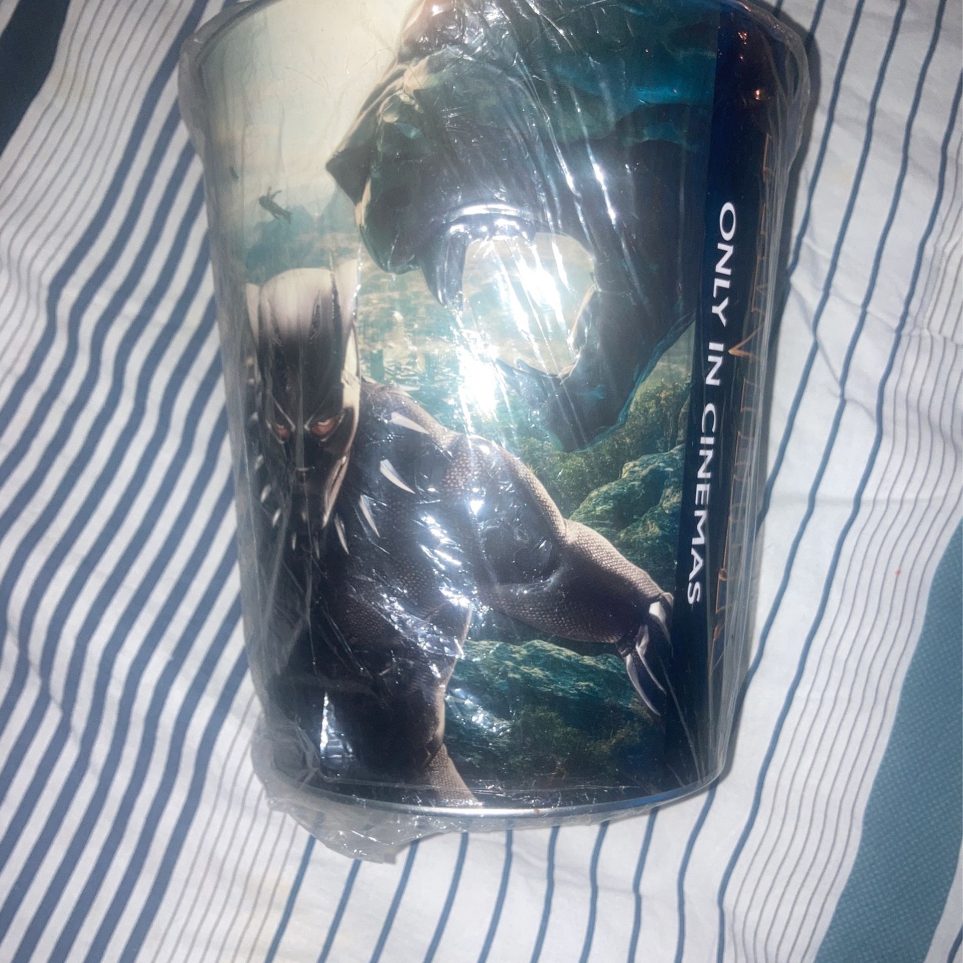 Black Panther metal tin popcorn cup