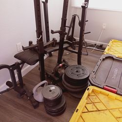 Weight Set And Bench Etc